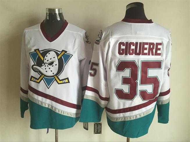 Anaheim Ducks #35 Jean-Sebastien Giguere White CCM Throwback Jerseys,We sell and wholesale Anaheim Ducks #35 Jean-Sebastien Giguere White CCM Throwback Jerseys on line form chian!